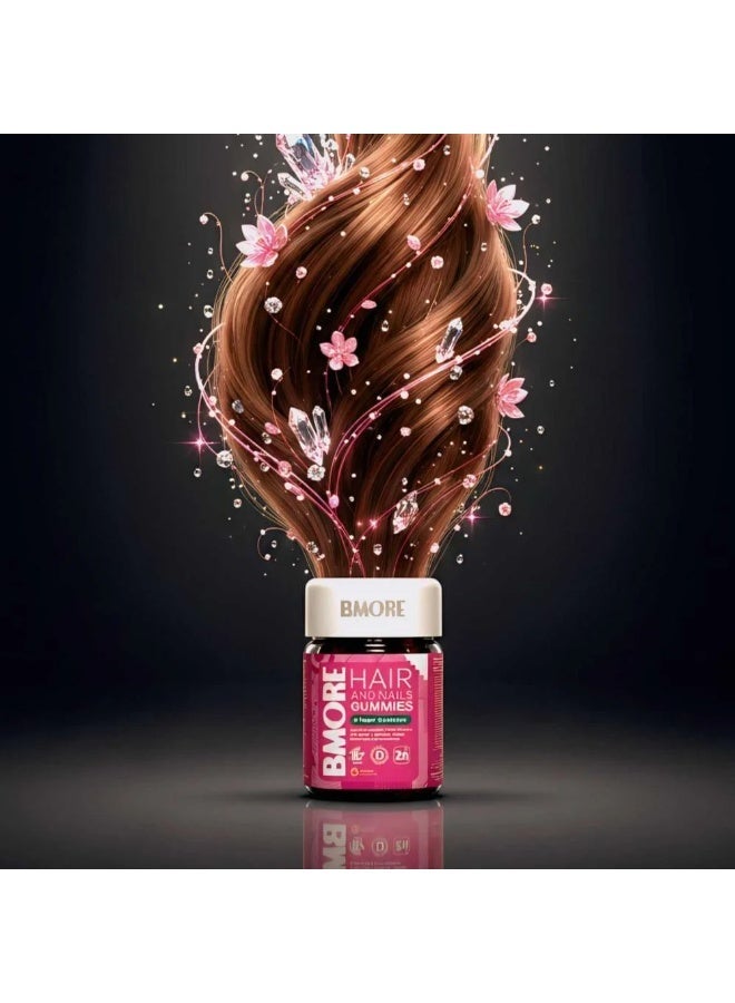 بي مور بى مور مكمل غذائى للشعر والاظافر بالكولاجين والبيوتين - 60 قطعة حلوى - عبوتين - Image 3